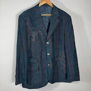 Empra Sz XL / 44 Micro Corduroy Stylish Coat Jacket Blazer Turquoise Teal NICE